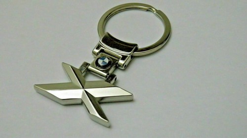 Portachiavi Per BMW Serie X Acciaio Cromato X1 X2 X3 X4 X5 X6 - Foto 2 di 2