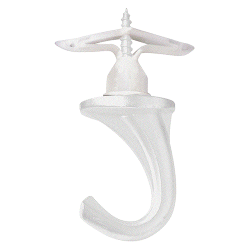 (5) 2 Pk Hillman White 75# Capacity Drywall Ceiling Versa Hook 122407 (5) 2 Pk Hillman White 75# Capacity Drywall Ceiling Versa Hook 122407