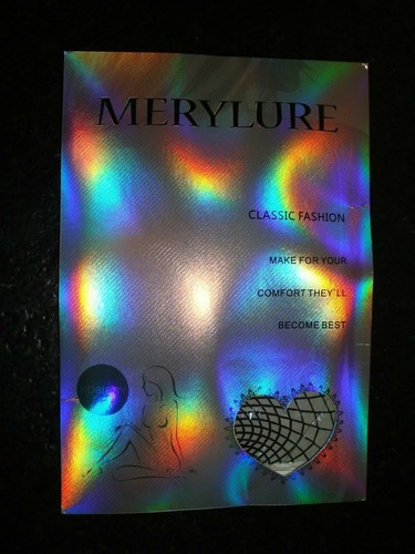 Merylure Women's Black Fishnet Hosiery One Size Fits Most NWT