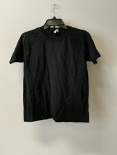 youth PLAIN T SHIRT SHORT SLEEVE TEE Black fruit of the loom size M bag373