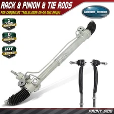 3x Front Power Steering Rack &Pinion & Tie Rod End Kit for Chevy Trailblazer GMC