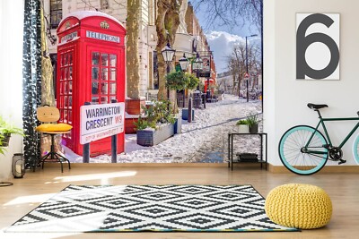 3D Red Phone Booth A2389 Wallpaper Wall Mural Self-adhesive Assaf Frank Amy 2023