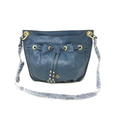 orYANY Celine Marine Italian Grain Blue Leather Crossbody Bag