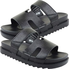 New Womens Ladies Flat Slip On Summer Mules Footbed Open Toe Sandals Shoes Size