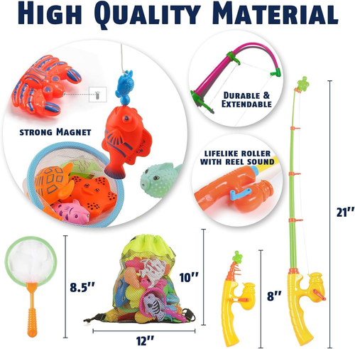 Cozybomb™ Magnetic Fishing Toys Game Set for Kids | Water Table Bathtub Kiddie P - Picture 3 of 12