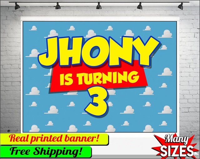 Toy Story Personalized And Custom Printed Birthday Banner Party