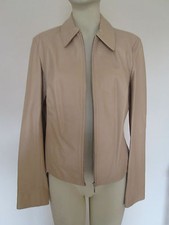 Brand New, Debenhams Hyphen Designer. 100% Leather Beige Jacket Size 12, Euro 40