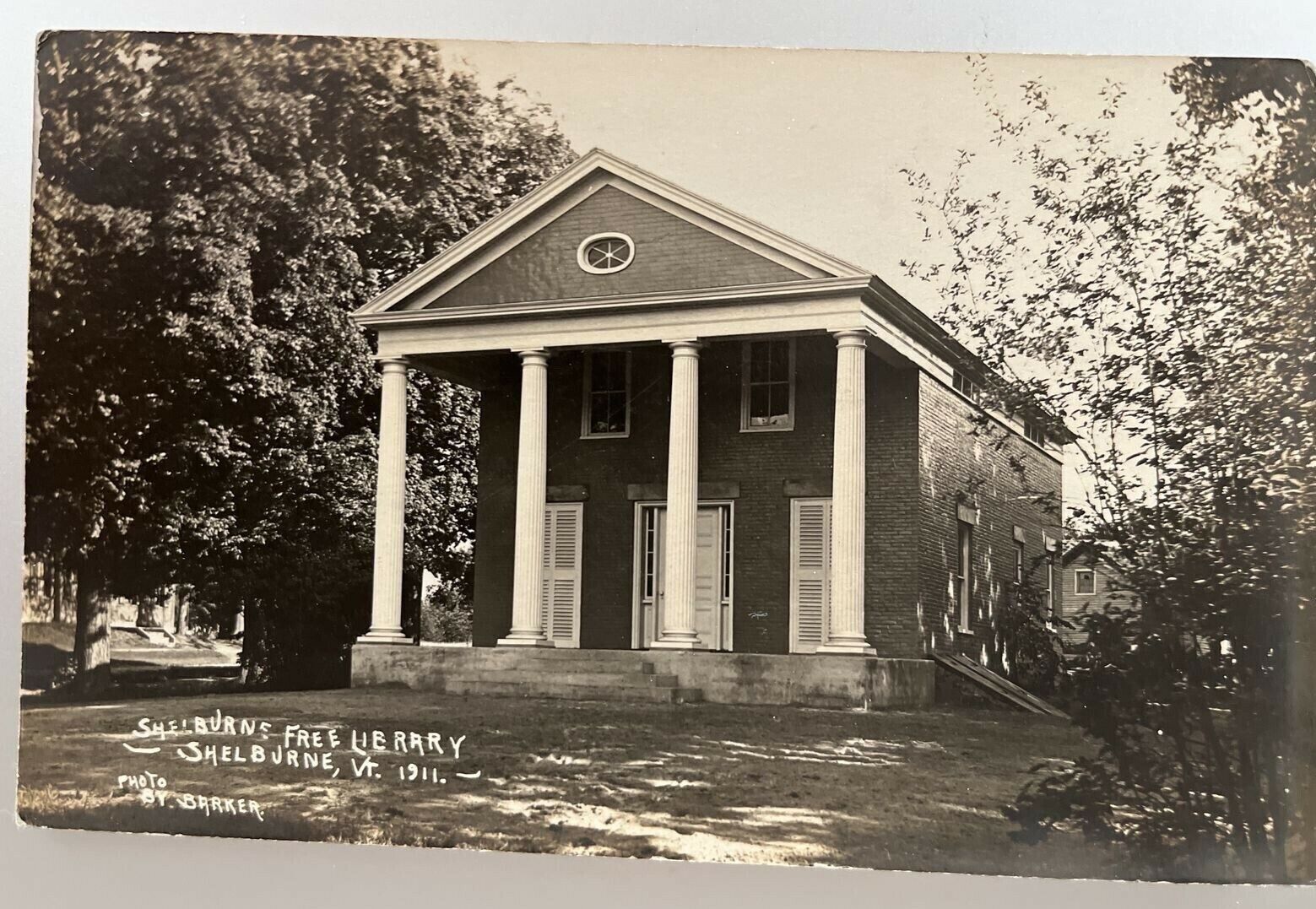 RPPC CANAAN LINE HOUSE VERMONT CANADA BORDR CARS REAL PHOTO POSTCARD (c.  1920s)