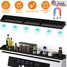 30 In Stove Top Shelf Silicone Magnetic Spice Rack Over Shelf for Stove Non-Slip