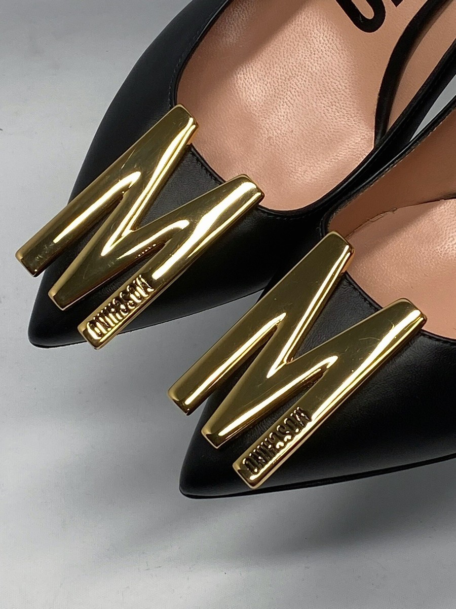 新品　Moschino　Logo Pumps　38 Moschino Logo Leather Pumps size 37 | eBay