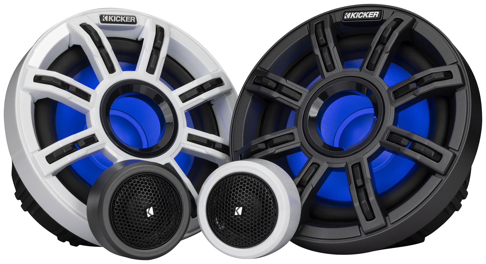 2 Морских динамика KICKER 51MSC65 MSC65 65 Компонентные динамики Усилитель Комплект усилителей