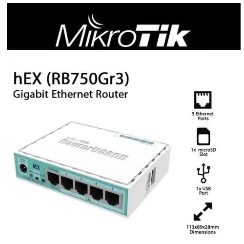 Mikrotik hEX RB750Gr3 5-port Ethernet Gigabit Router RouterBOARD - Image 2 of 3