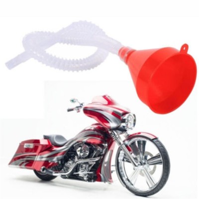 1Pce Plastic Funnel Filter Fluid Lubricant Oil Automotive Car Motorcycle Red