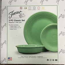 Fiesta Meadow Green - 3 Piece Place Setting- In Original Box
