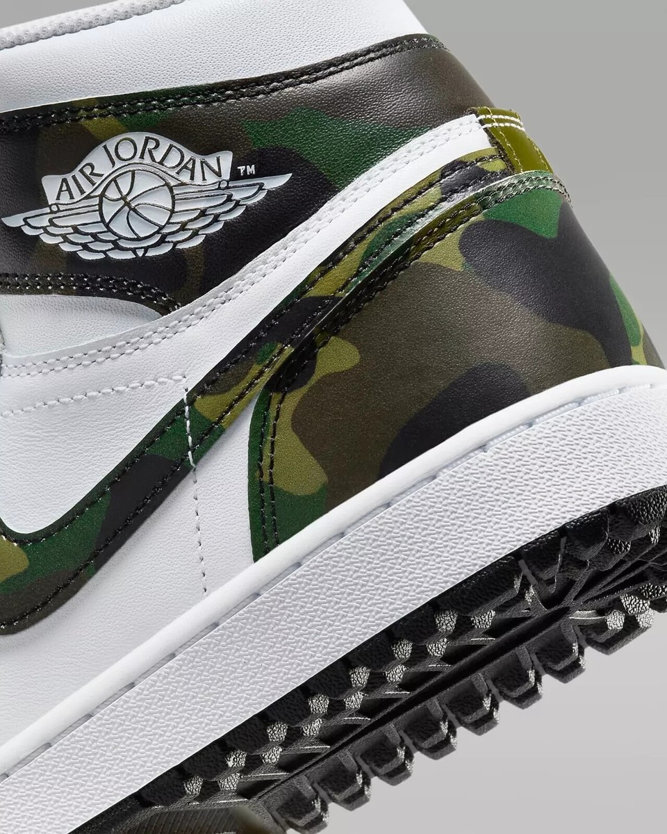 Nike Air Jordan 1 High Golf Camo / White DQ0660-300 Men's