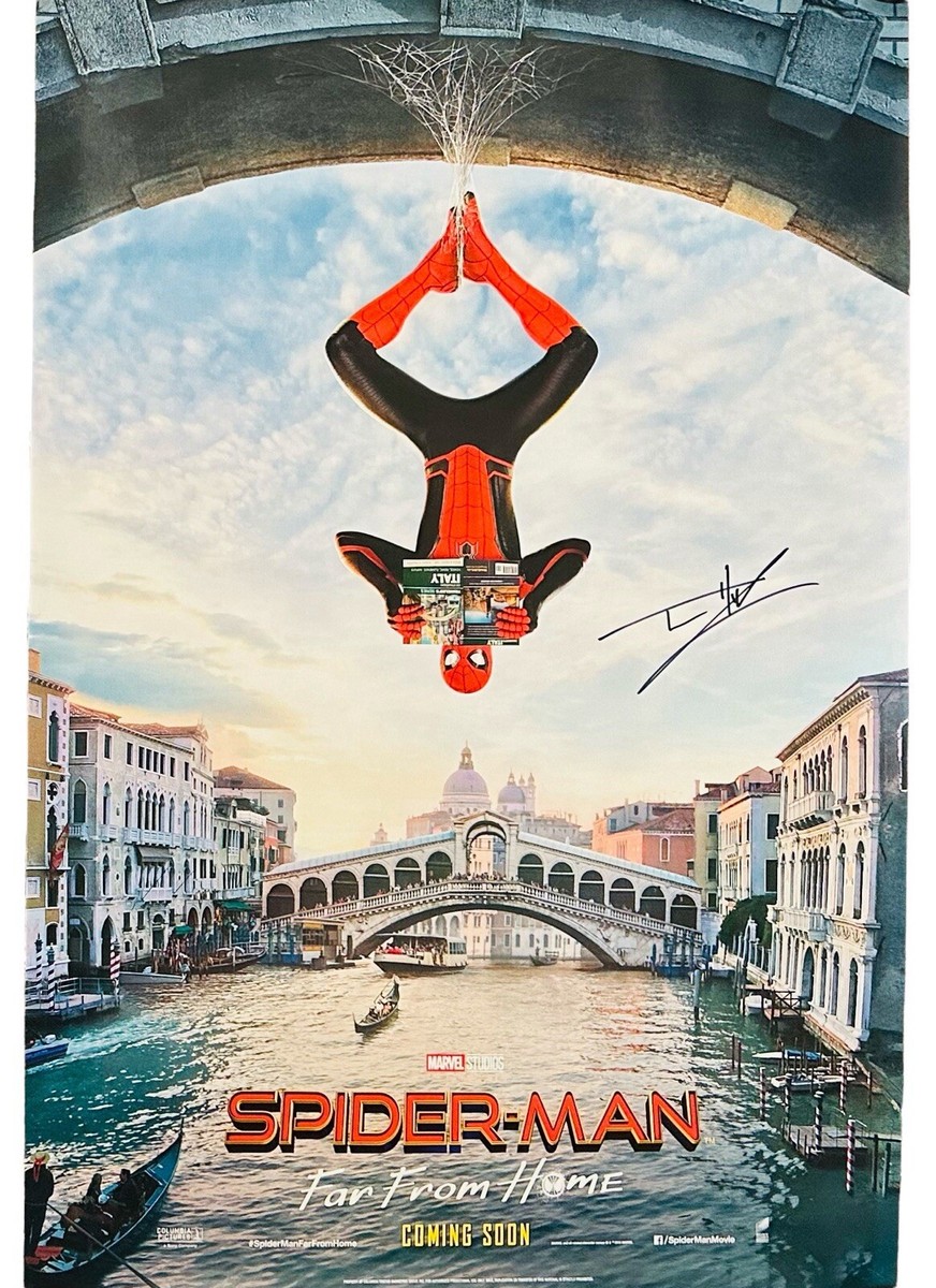 Tom Holland Signed 27x40 Spider-Man Far From Home Movie Poster