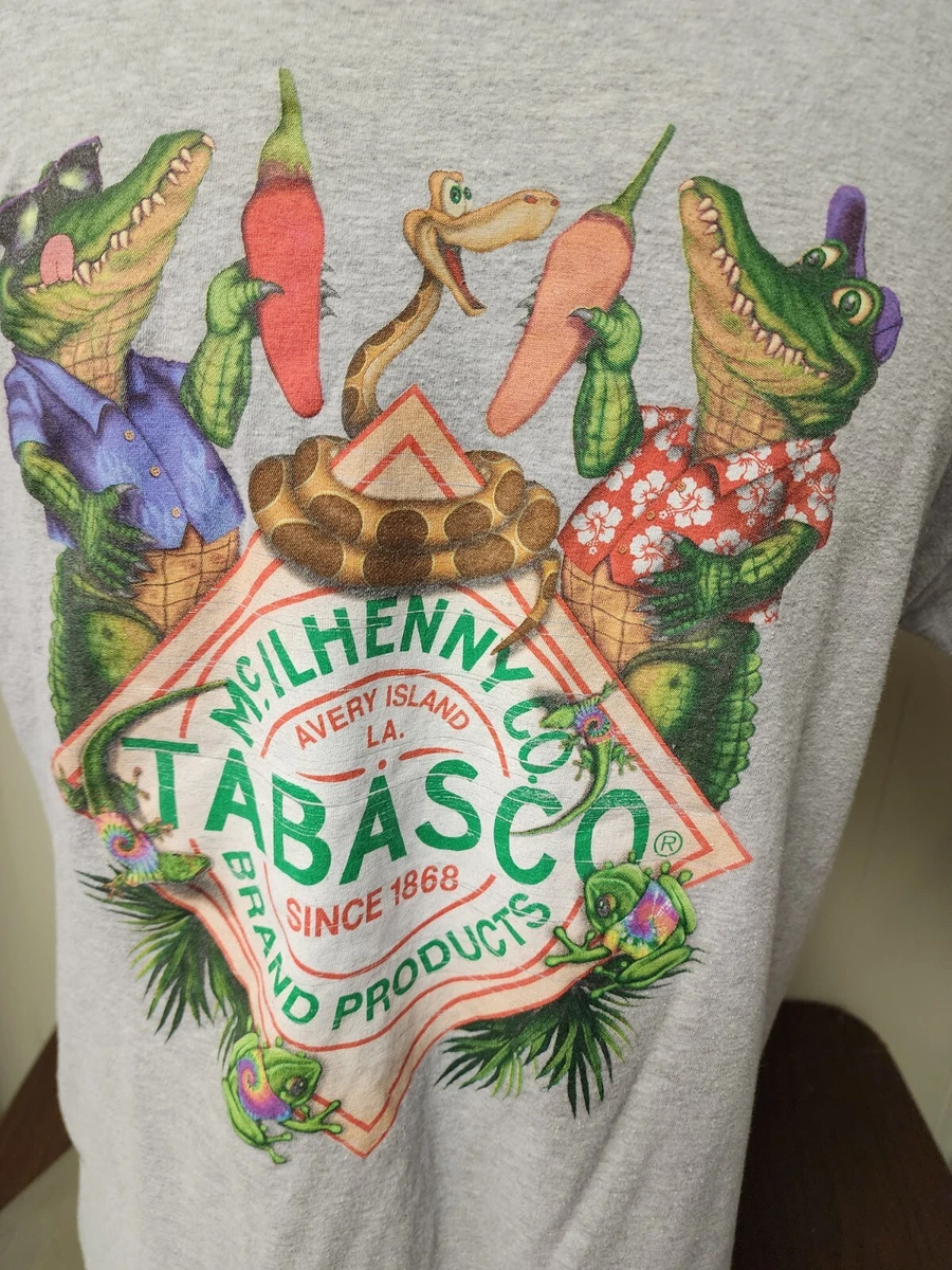 Tabasco Sauce Alligator Graphic Louisiana Beach T-Shirt character xxl