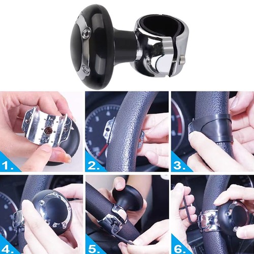 1pc Car Turning Steering Wheel Booster Ball Handle With Spinner Knob Accessories - Picture 8 of 8