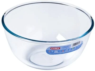 Pyrex Round Glass Bowl Dish 2Lit. Microwave Storage Ovenproof Baking Transparent