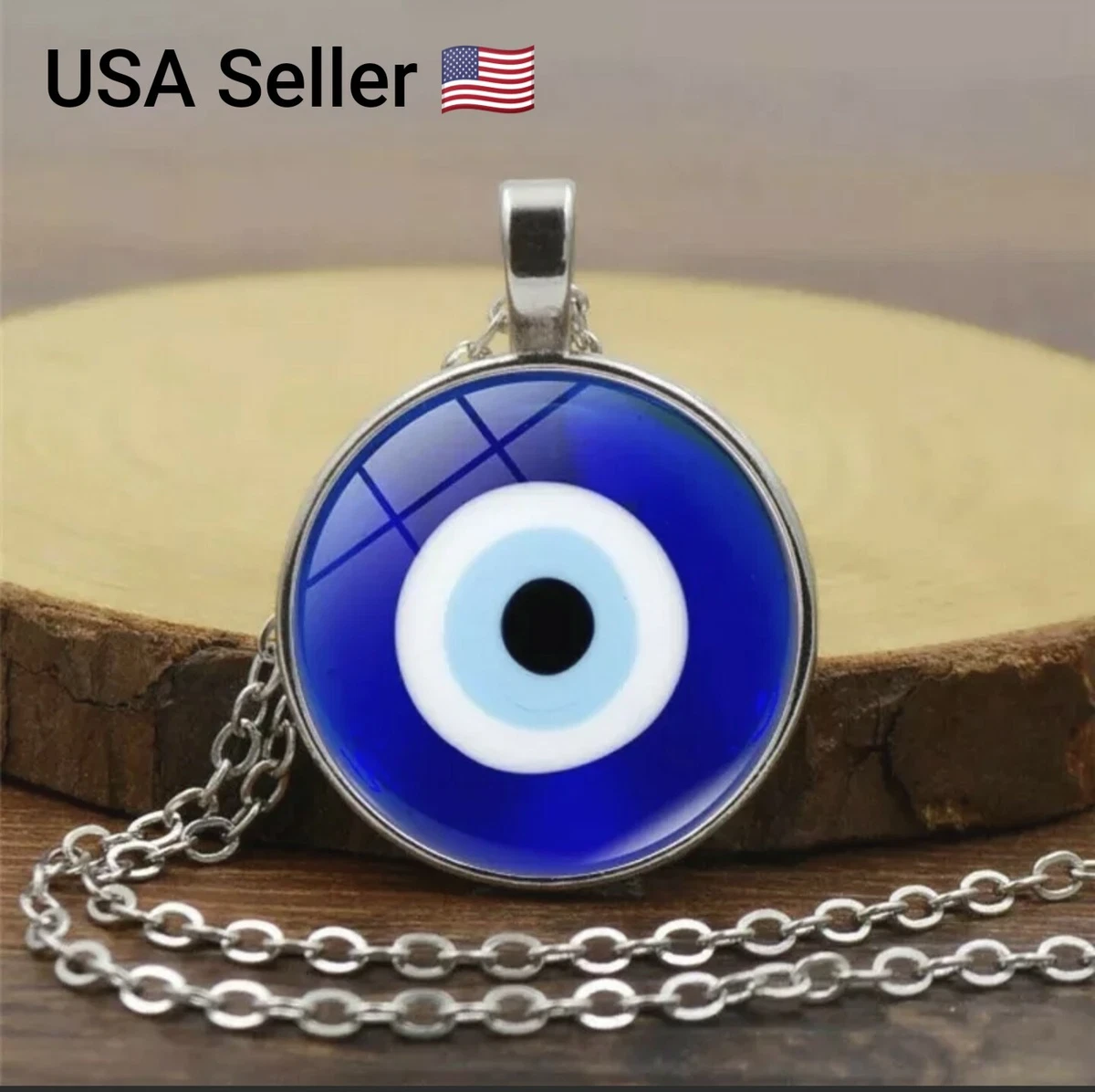 Silver Chain Evil Eye Necklace Men Silver Chain Men 