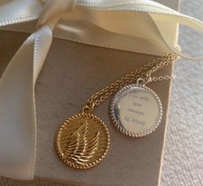 Gold Angel Wing Pendant Necklace, Angel Wing Necklace, Guardian Angel Necklace