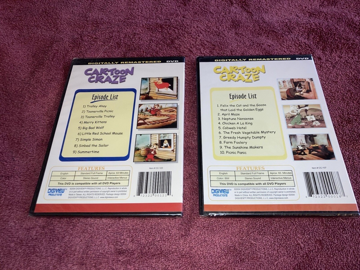 Cartoon Craze - Felix The Cat & Toonerville DVD 2006 New NOS OOP