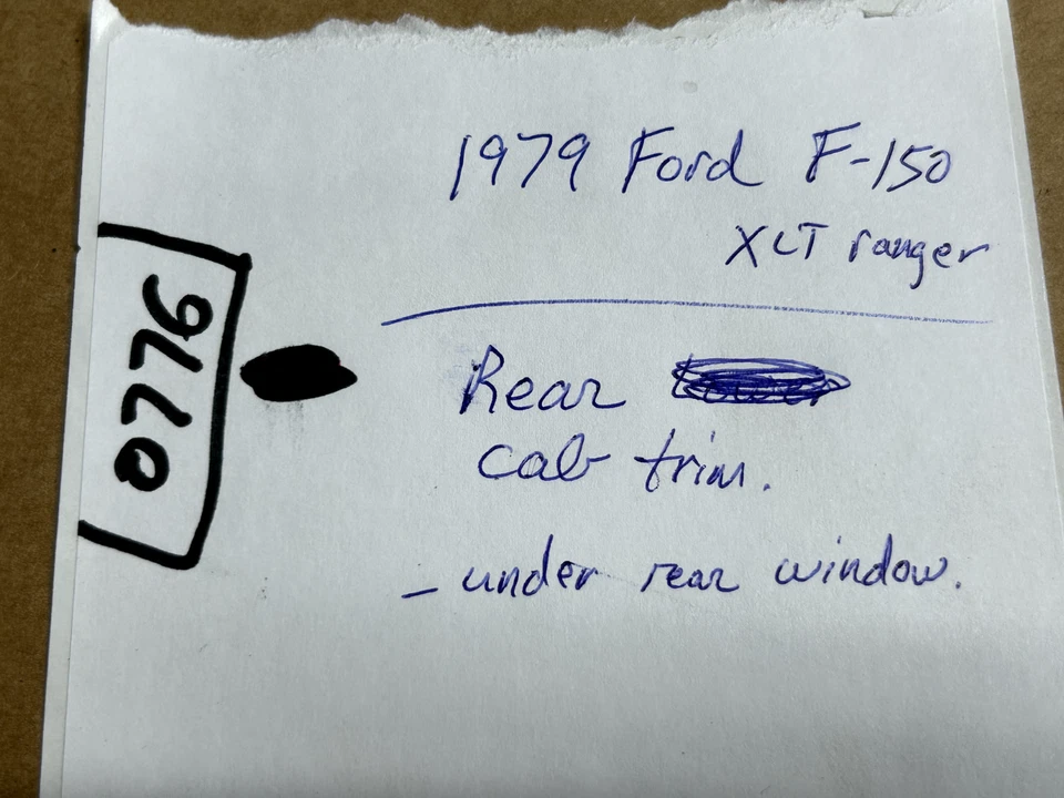 Camión Ford F150 XLT 73-79 - moldura exterior trasera de cabina - juego J moldeado curvo Foto 2 de 4