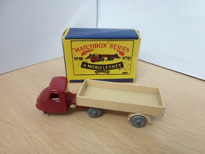 W741-MATCHBOX LESNEY No10B SCAMMELL MECHANISCHES PFERD UND ANHÄNGER MIT BOX.