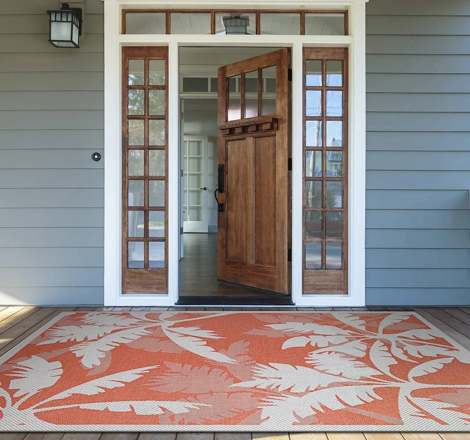 Couristan Monaco Outdoor Area Rug - Coastal Flora 2'3" X 11'9" Runner in Ivor... - Image 2 of 4