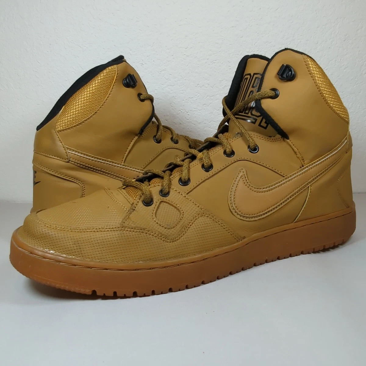 Nike Son of Force Men s Size 14 Mid Basketball Shoes Winter Wheat 807242 770