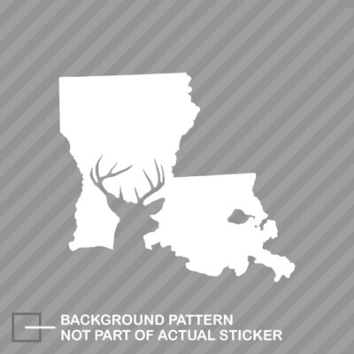 Louisiana Deer State Sticker Decal Vinyl buck hunt hunting rifle LA | eBay