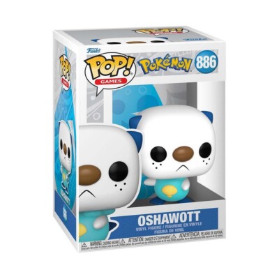Funko POP Pokemon OSHAWOTT #886 VINYL FIGURE POKEBALL TRAINER ASH
