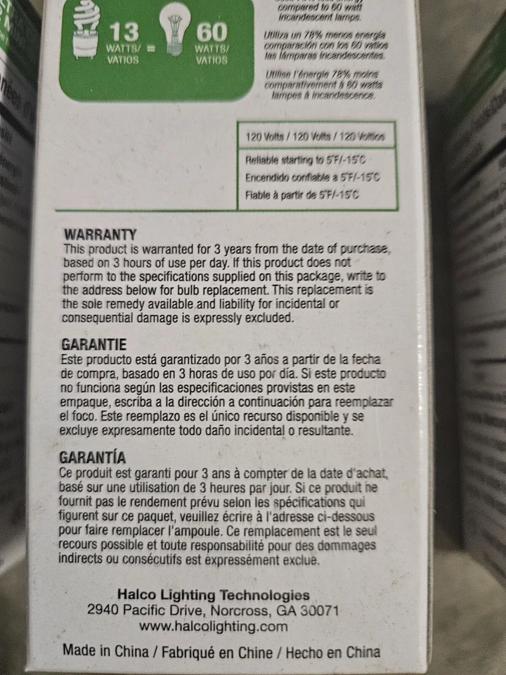6 Pack, Twister GU24,13W Energy Saving Bulb= 60W,Daylight White 5000K, UL Listed - Image 4 of 4