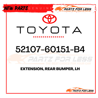 52107-60151-B4 TOYOTA GENUINE Land Cruiser EXTENSION, REAR BUMPER, LH ...