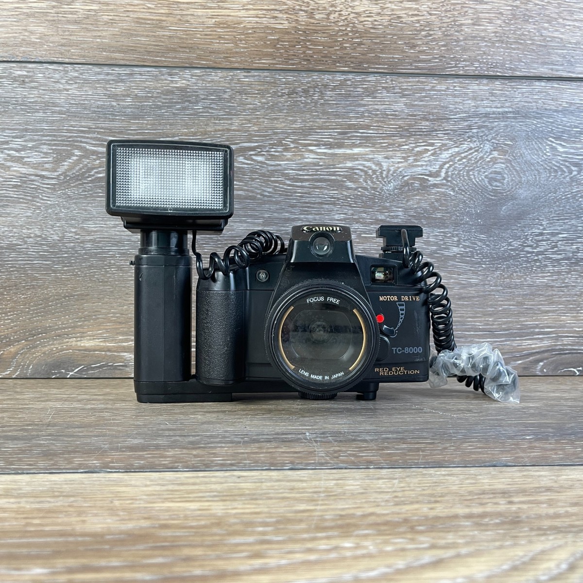 Vintage Canon TC-8000 Black Red Eye Reduction 35mm Camera with