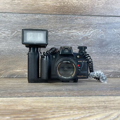 Vintage Canon TC-8000 Black Red Eye Reduction 35mm Camera