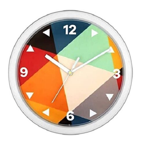 Digits with Geometric Colorful dial Wall Clock…