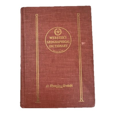 Vintage 1969 Webster s Geographical Dictionary Merriam Webster Maps Atlas Index
