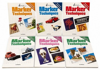 Marker Techniques Lee Woolery Lot 6 Workbooks 3-8 Sealed North Light Art
