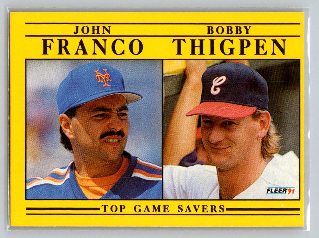 Top Game Savers (John Franco / Bobby Thigpen) 1991 Fleer #712 - Free Shipping