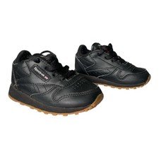 Reebok Classic Leather Kids, Toddlers, Baby Shoes Core Black-Gum Size 5