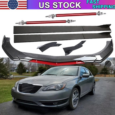 Front Bumper Rear Lip Spoiler Splitters Body Kit For Chrysler 200 300