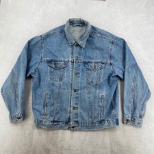 Levi's Trucker Jacket Mens XL Blue Vintage 90s Made in USA 70507-0389 Denim Coat
