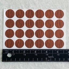 24 Pcs Screw Hole Cover Stickers Self-Adhesive Wood Grain Furniture Hole Covers