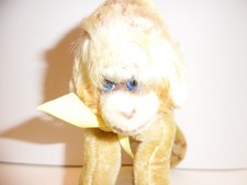 Vintage Steiff Mungo Monkey Long Tail. No Tag. Blue Eyes Made In Germany