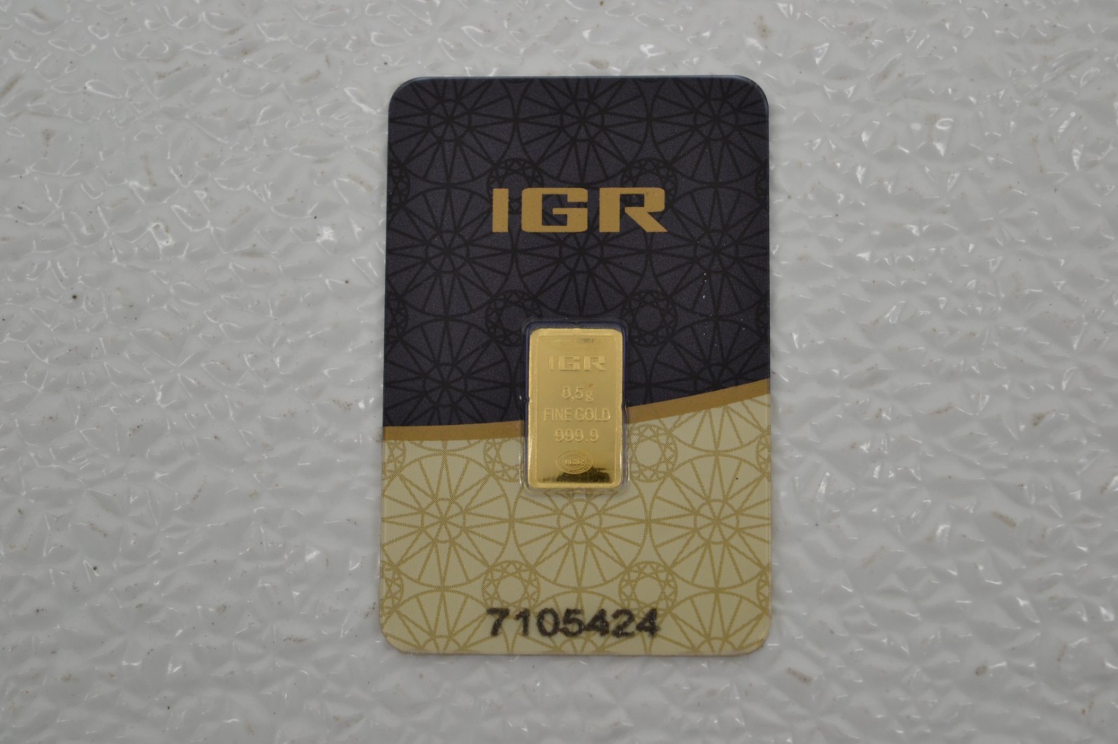 1/2 Gram (0.5g) Gold Bar - IGR - .9999 Fine Gold - Certified in Assay