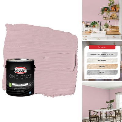 Glidden Interior Paint Premiumr Pink/Rose Stain One Coat Eggshell 1-Gallon