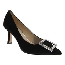 Nine West Women's Jaquee Pointy Toe Embellished Dress Pumps Black Size 7