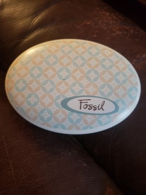 Fossil Empty Jewelry Tin Box Storage With Lid