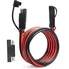 10FT SAE to SAE Quick Disconnect Extension Cable - 10 AWG Heavy Duty with Pol...
